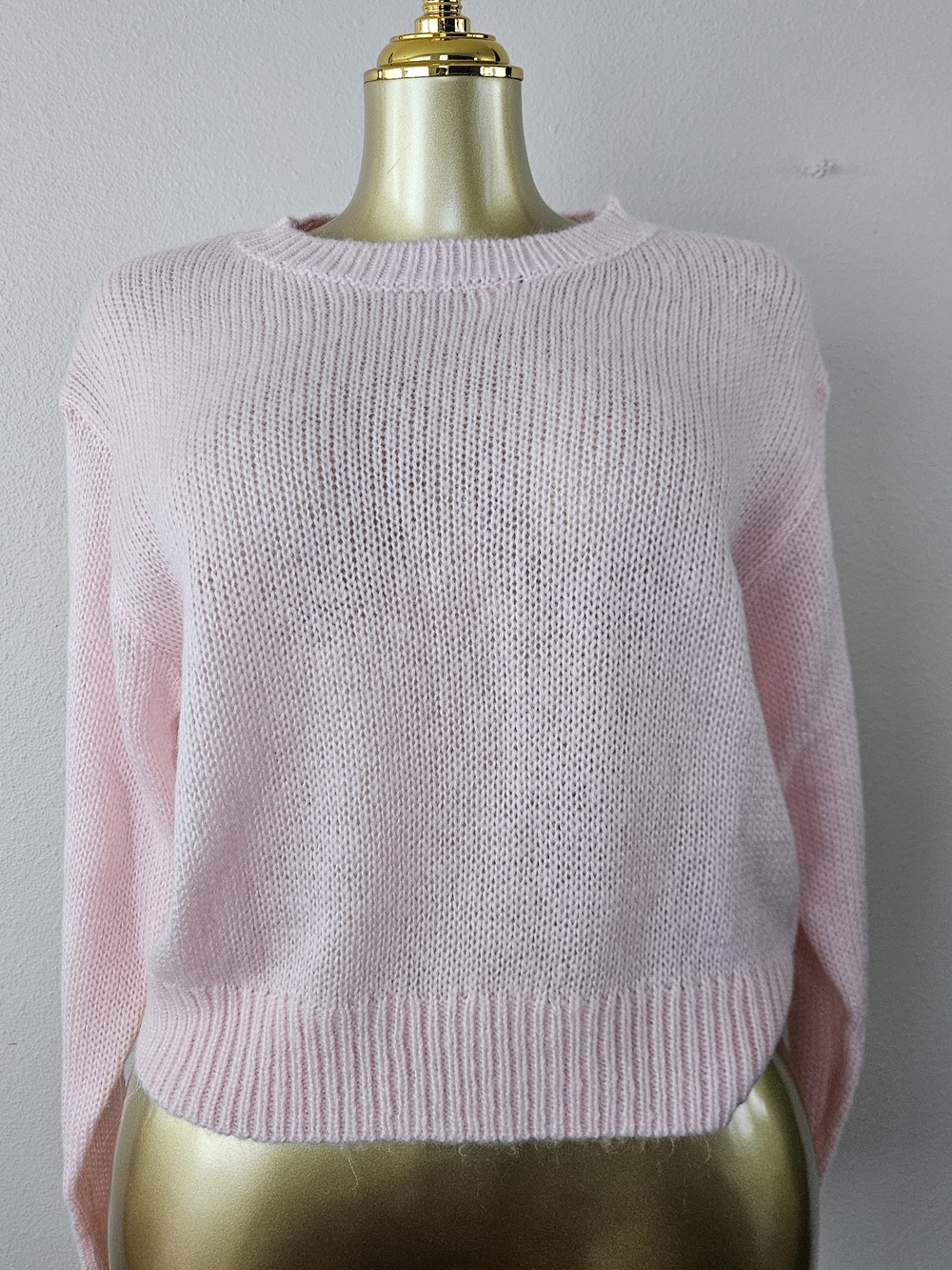 Edikted Pale Pink Crewneck Sweater